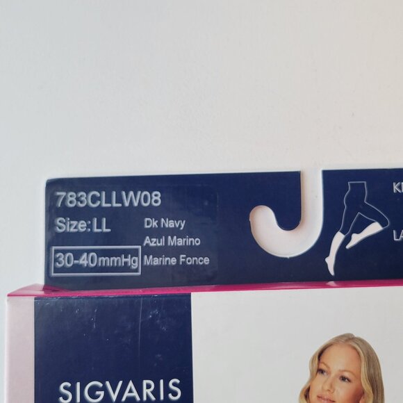 Sigvaris Medical Compression Hosiery / Knee-high / LL / Dk Navy / 783CLLW08 - Picture 3 of 5